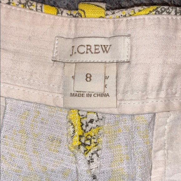 J. Crew Yellow Paisley Shorts US 8 - Picture 3 of 4